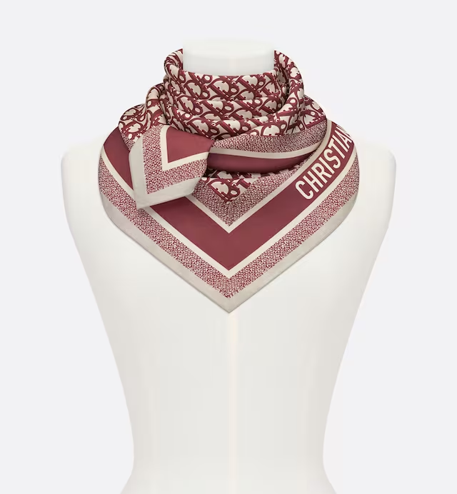 DIOR OBLIQUE DIORTWIN 90 SQUARE SCARF