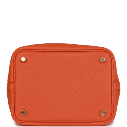 Hermès Picotin Lock 18 Orange H Clemence Gold Hardware