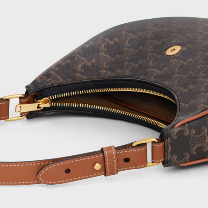 AVA TRIOMPHE SOFT BAG IN TRIOMPHE CANVAS AND CALFSKINTAN