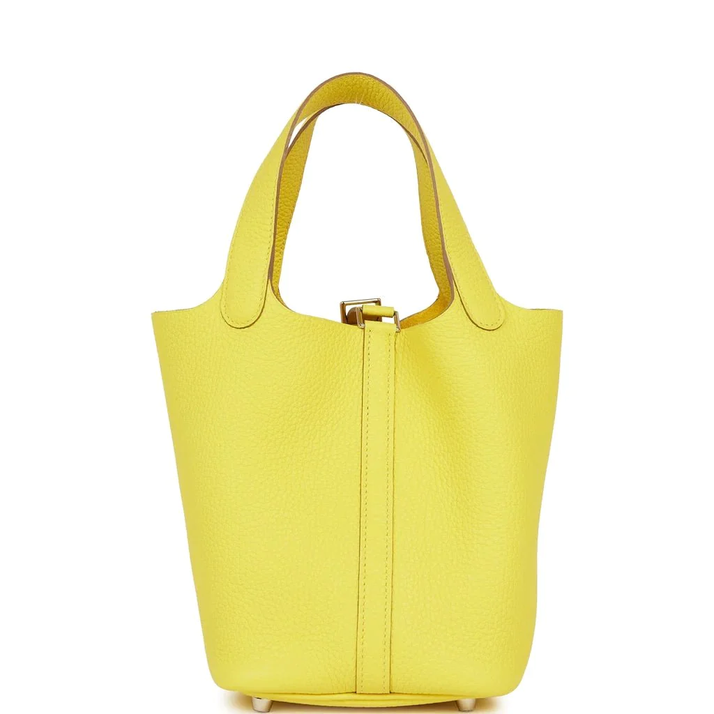 Hermès Picotin Lock 18 Lime Clemence Palladium Hardware