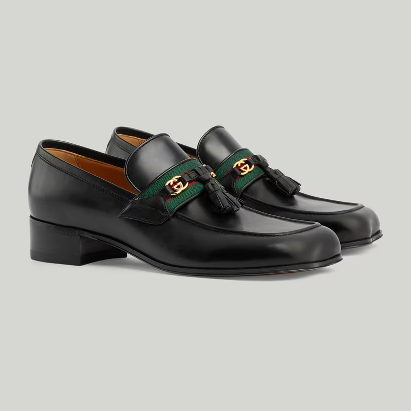 WOMEN'S LOAFER WITH WEB INTERLOCKING G