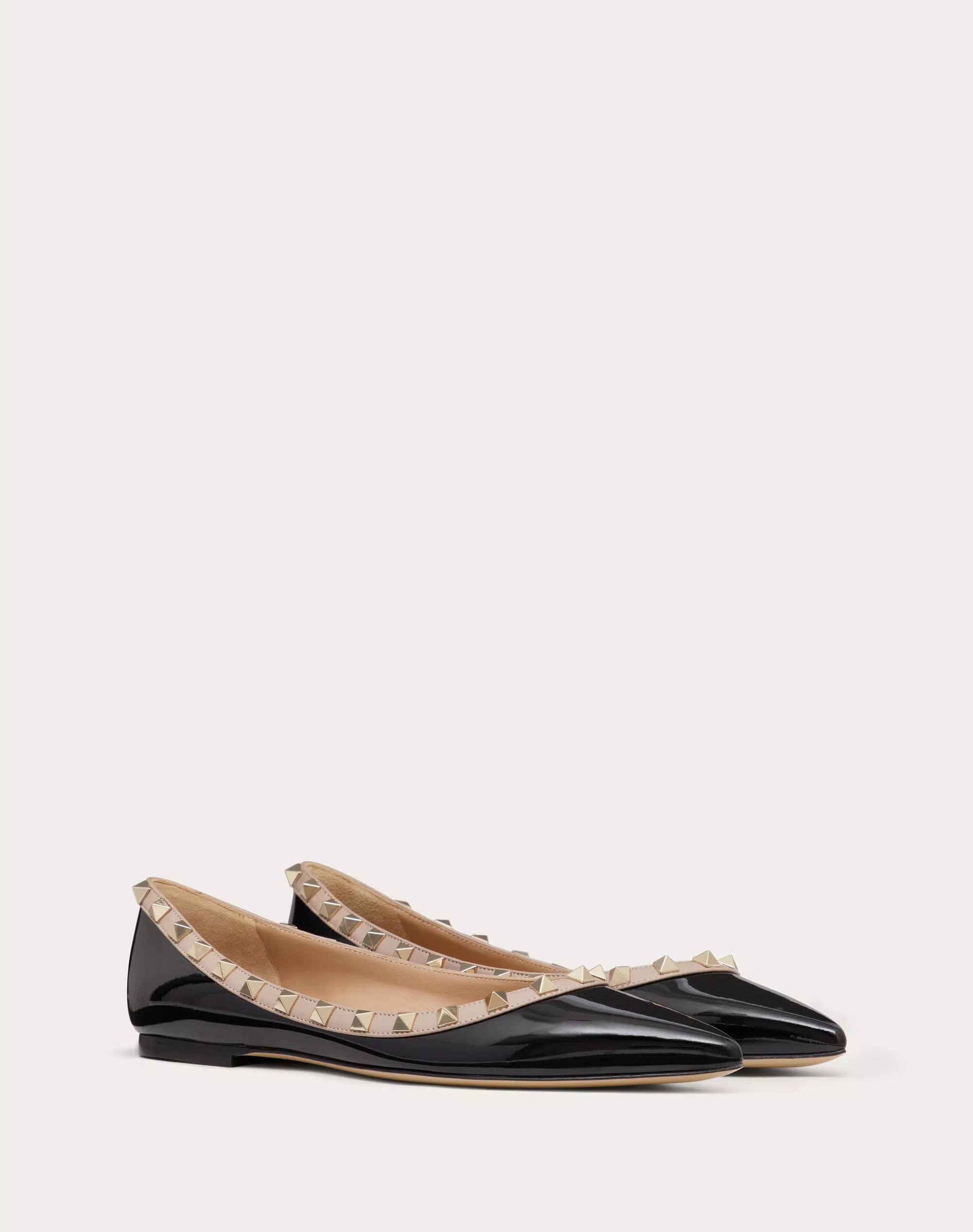 PATENT ROCKSTUD BALLET FLAT