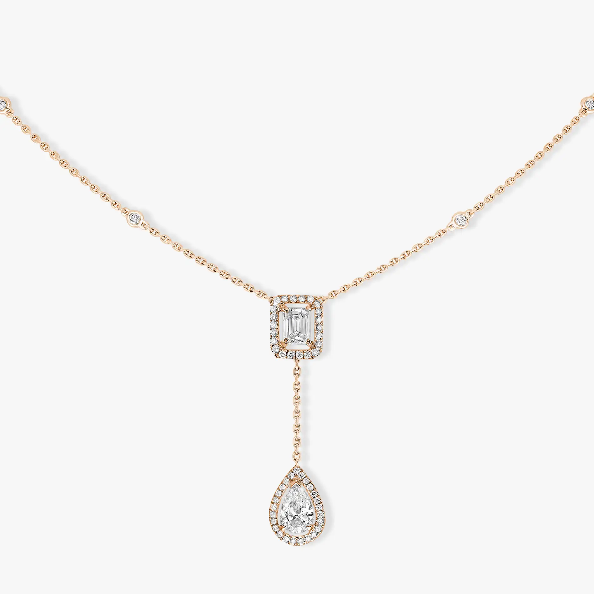 MY TWIN tie necklace 0.40 ct X2 2 colors available