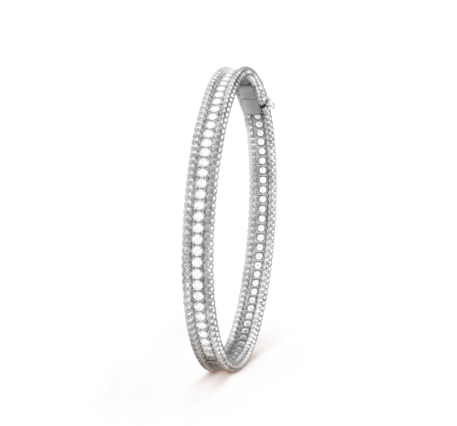 Perlée diamonds bracelet with single row of diamonds, medium model