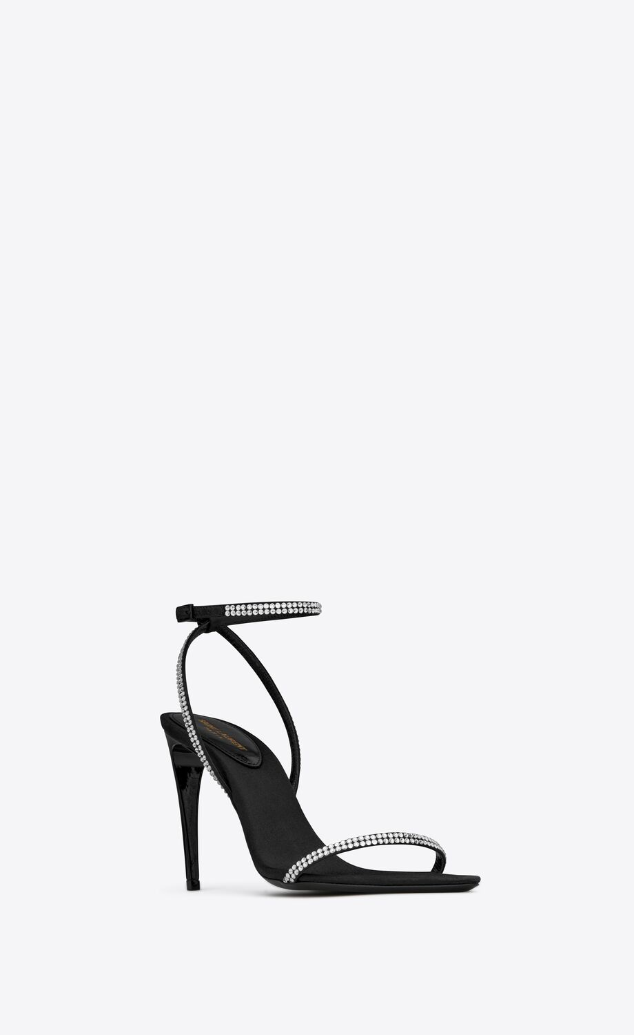 GEORGIA SANDALS IN CREPE SATIN WITH RHINESTONES