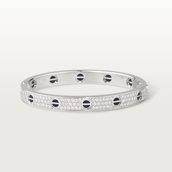 LOVE BRACELET, DIAMOND-PAVED, CERAMIC