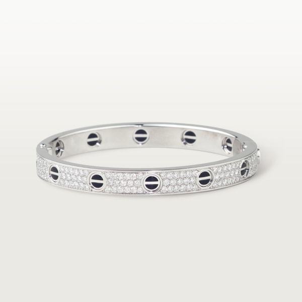 LOVE BRACELET, DIAMOND-PAVED, CERAMIC
