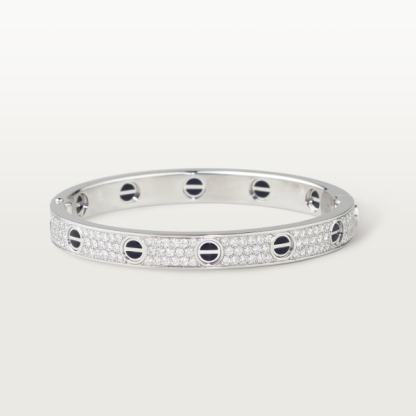 LOVE BRACELET, DIAMOND-PAVED, CERAMIC