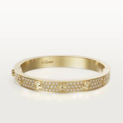 LOVE BRACELET, DIAMOND-PAVED