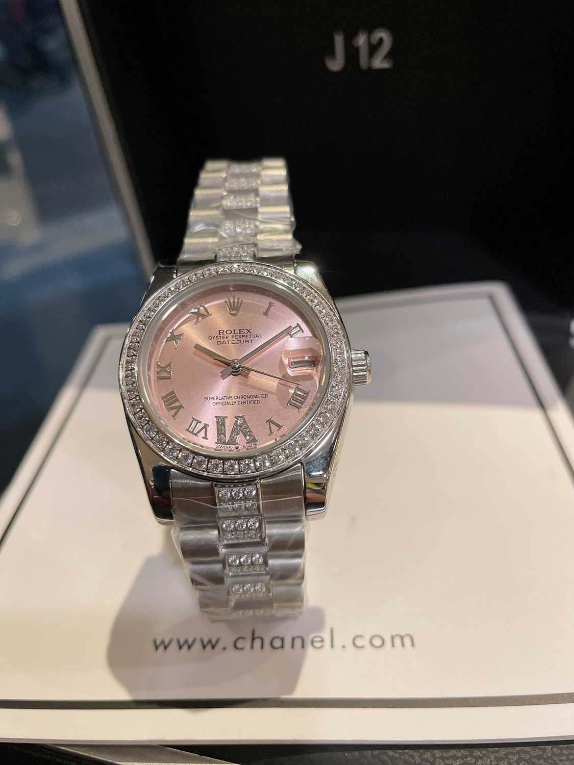 Rolex Datejust 36 Pink/White/ Roman Diamond VI Dial & Diamond Bezel Jubilee Bracelet