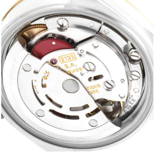 Rolex Blue Diamonds 18K Yellow Gold And Stainless Steel Datejust 69173 Women's Wristwatch 26 MM