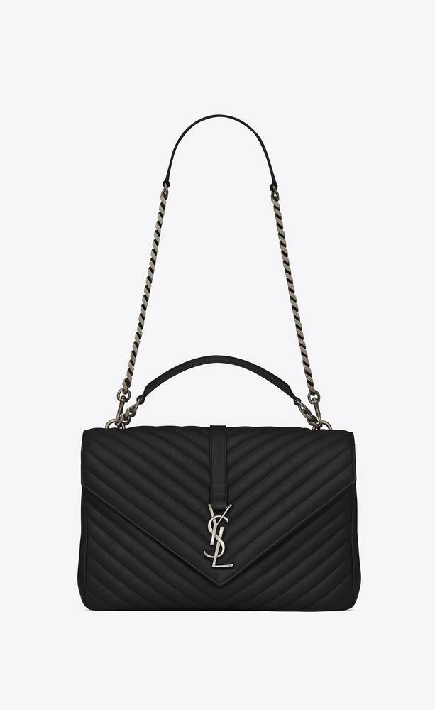COLLEGE LARGE CHAIN BAG IN QUILTED LEATHER