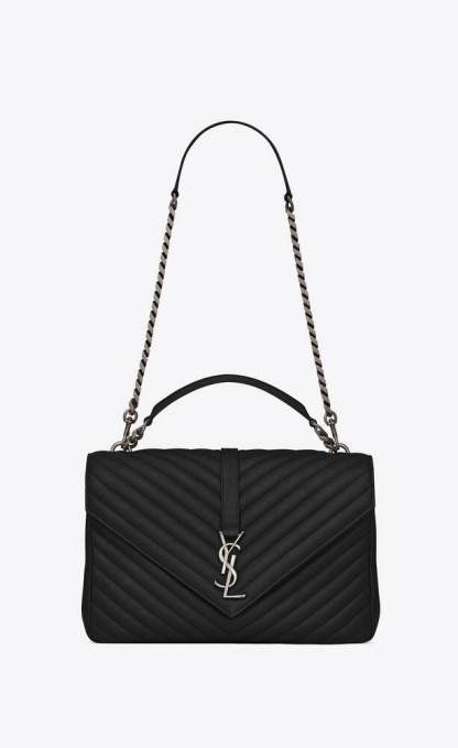 COLLEGE LARGE CHAIN BAG IN QUILTED LEATHER