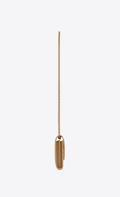 CASSANDRE SAINT LAURENT MATELASSÉ CHAIN WALLET IN GRAIN DE POUDRE EMBOSSED LEATHER