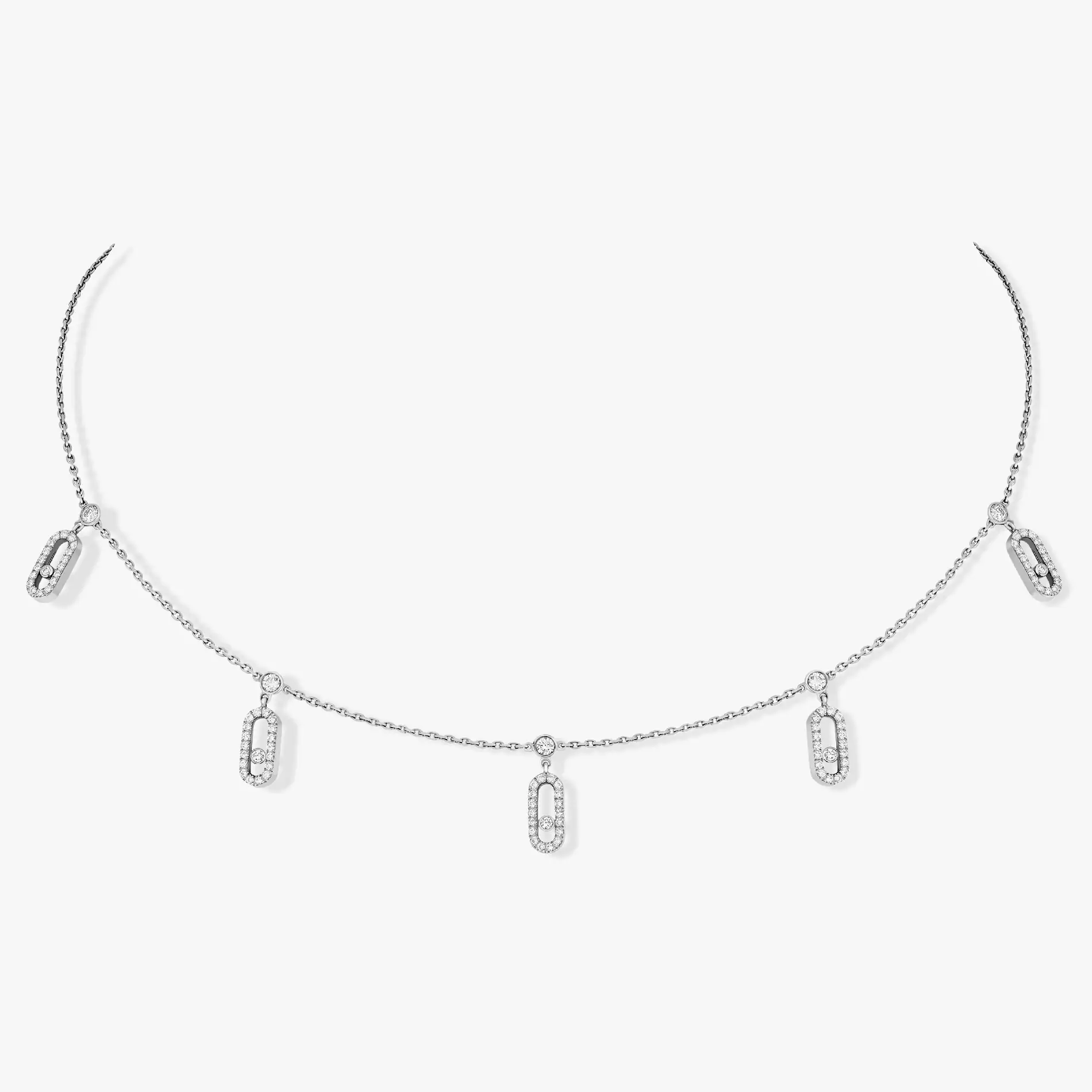MOVE UNO PAVÉ DROP PENDANT CHOKER