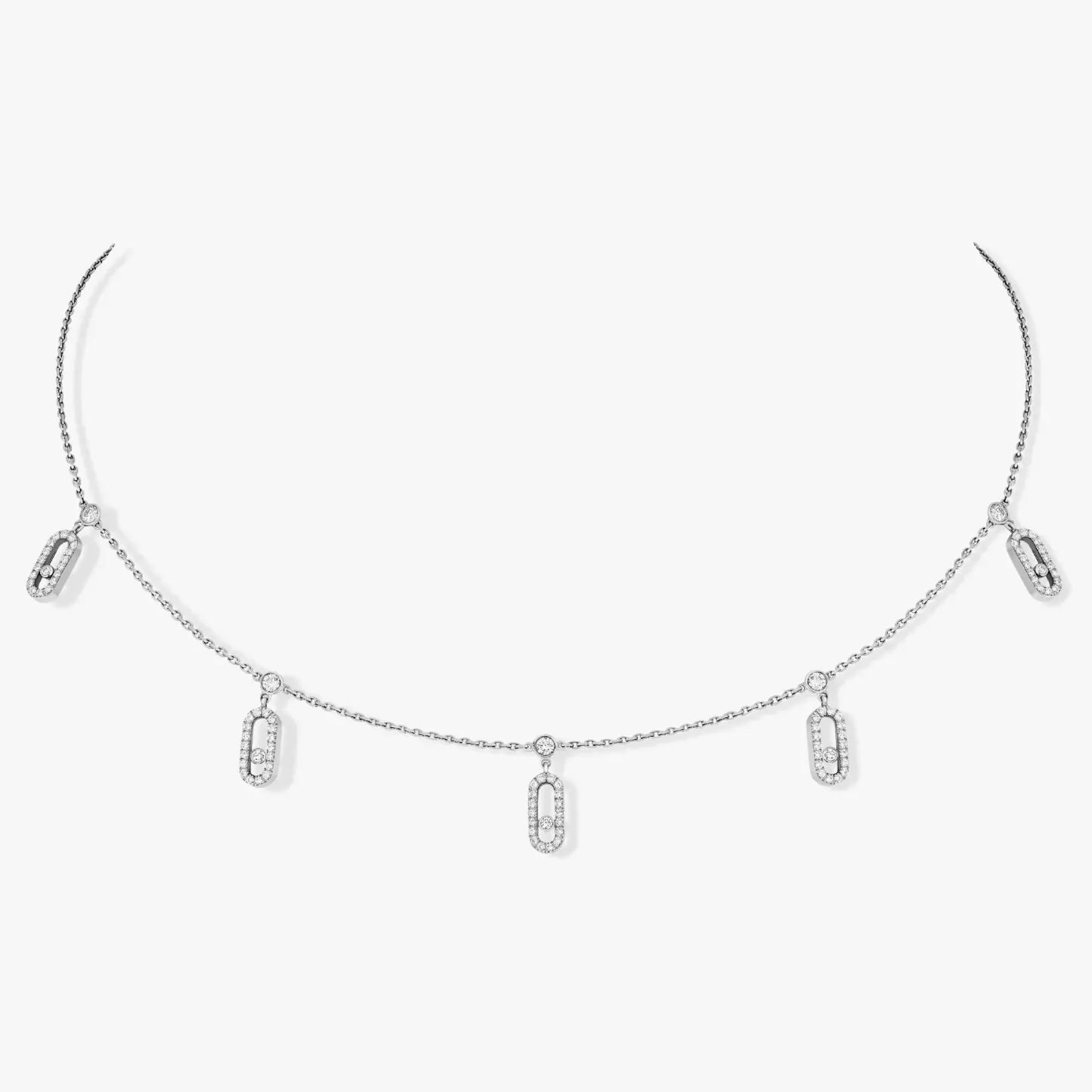 MOVE UNO PAVÉ DROP PENDANT CHOKER