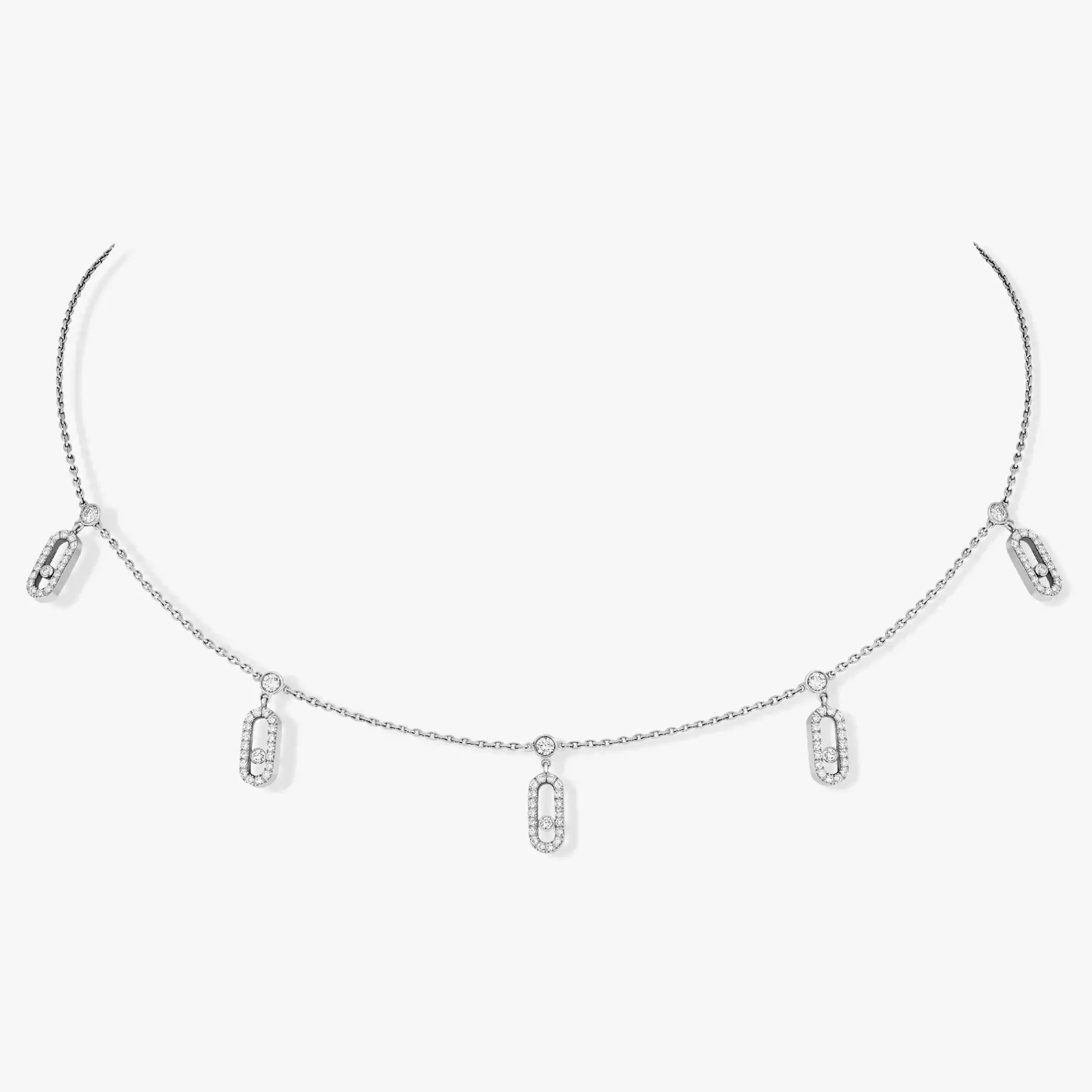 MOVE UNO PAVÉ DROP PENDANT CHOKER