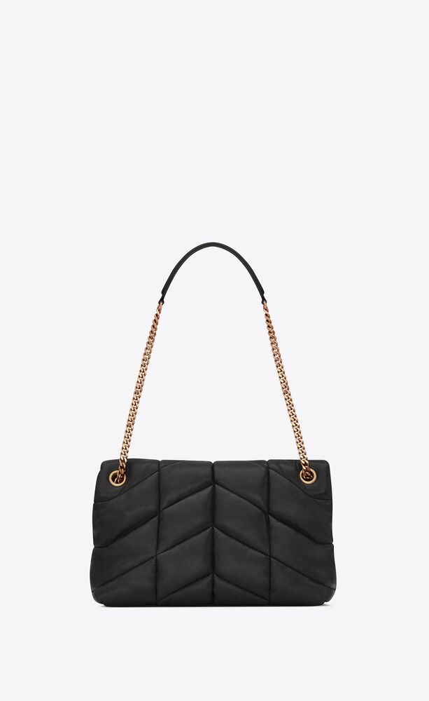 PUFFER SMALL CHAIN BAG IN QUILTED LAMBSKIN