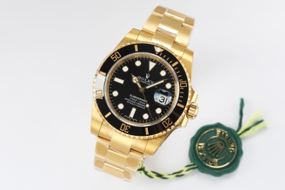 Submariner Date Black Dial Yellow Gold Men's Watch