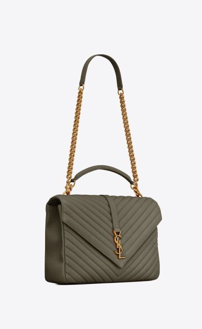 COLLEGE LARGE CHAIN BAG IN QUILTED LEATHER