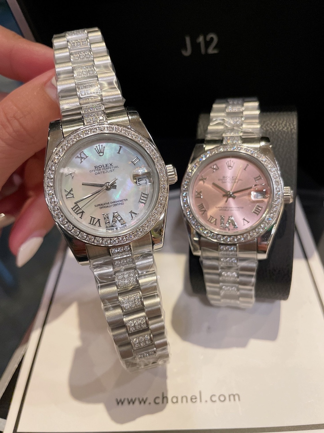 Rolex Datejust 36 Pink/White/ Roman Diamond VI Dial & Diamond Bezel Jubilee Bracelet