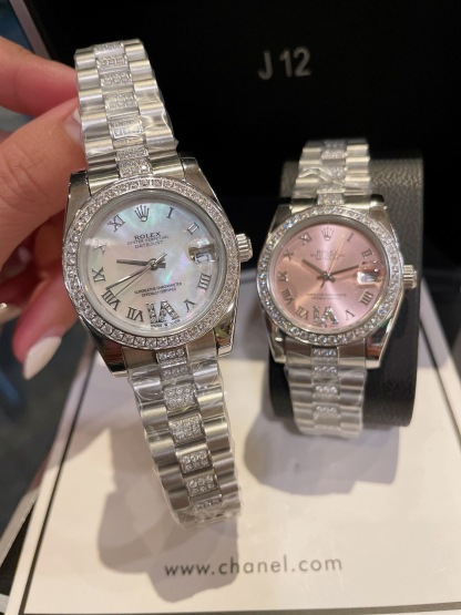 Rolex Datejust 36 Pink/White/ Roman Diamond VI Dial & Diamond Bezel Jubilee Bracelet