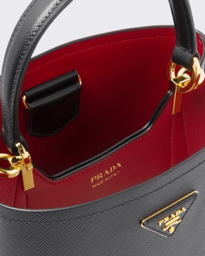 Medium Saffiano Leather Prada Panier Bag
