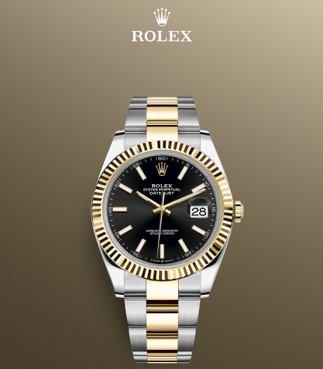 Rolex Silver 18K Yellow Gold And Stainless Steel Datejust
