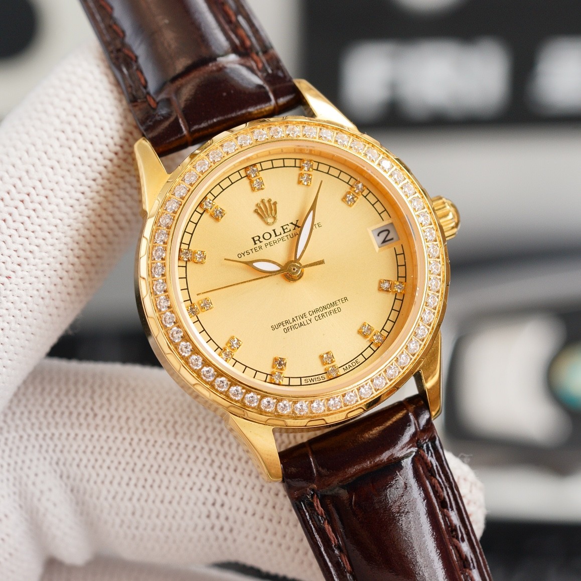 ROLEX Ladies diamond watch