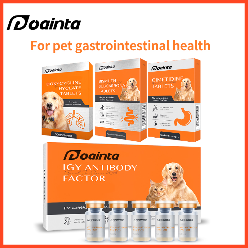 Dogs Canine Distemper Bundle-Bismuth Carbonate Tablets+Doxycycline Hyclate Tablets+Cimetidine Tablets+IGY Supplement-Puainta™ PH