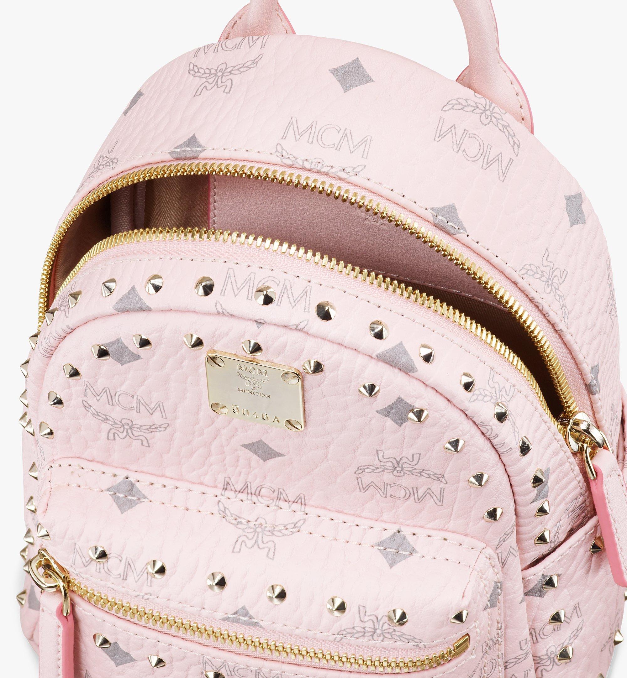MCM 〈スターク〉スタッズ付き ヴィセトス バックパック Pink MMK8AVE04QH001 ほかの角度から見る 3