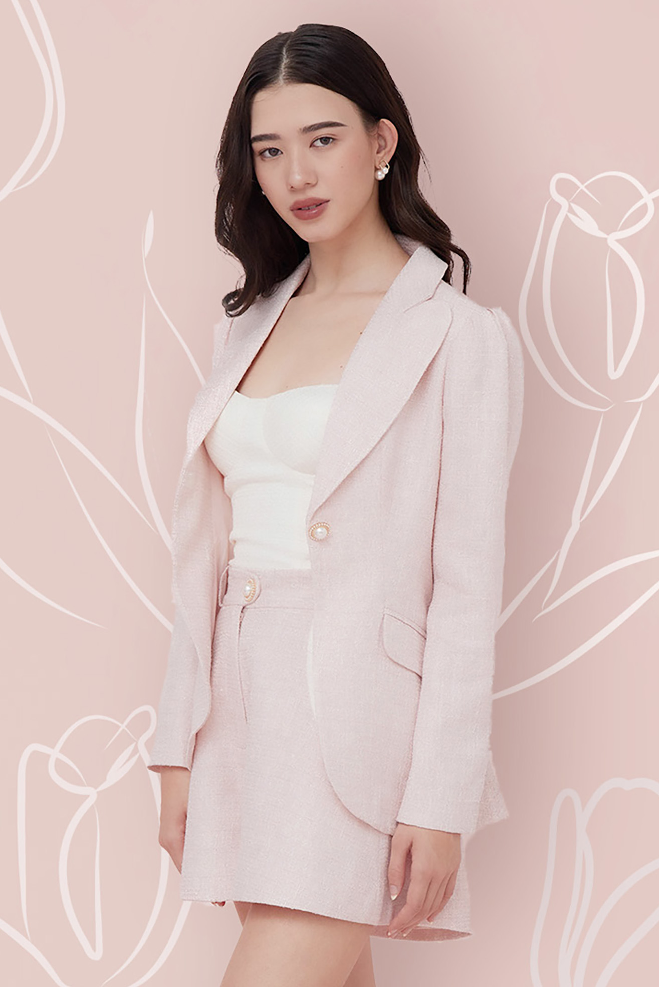 FLORETTA PINK TWEED JACKET