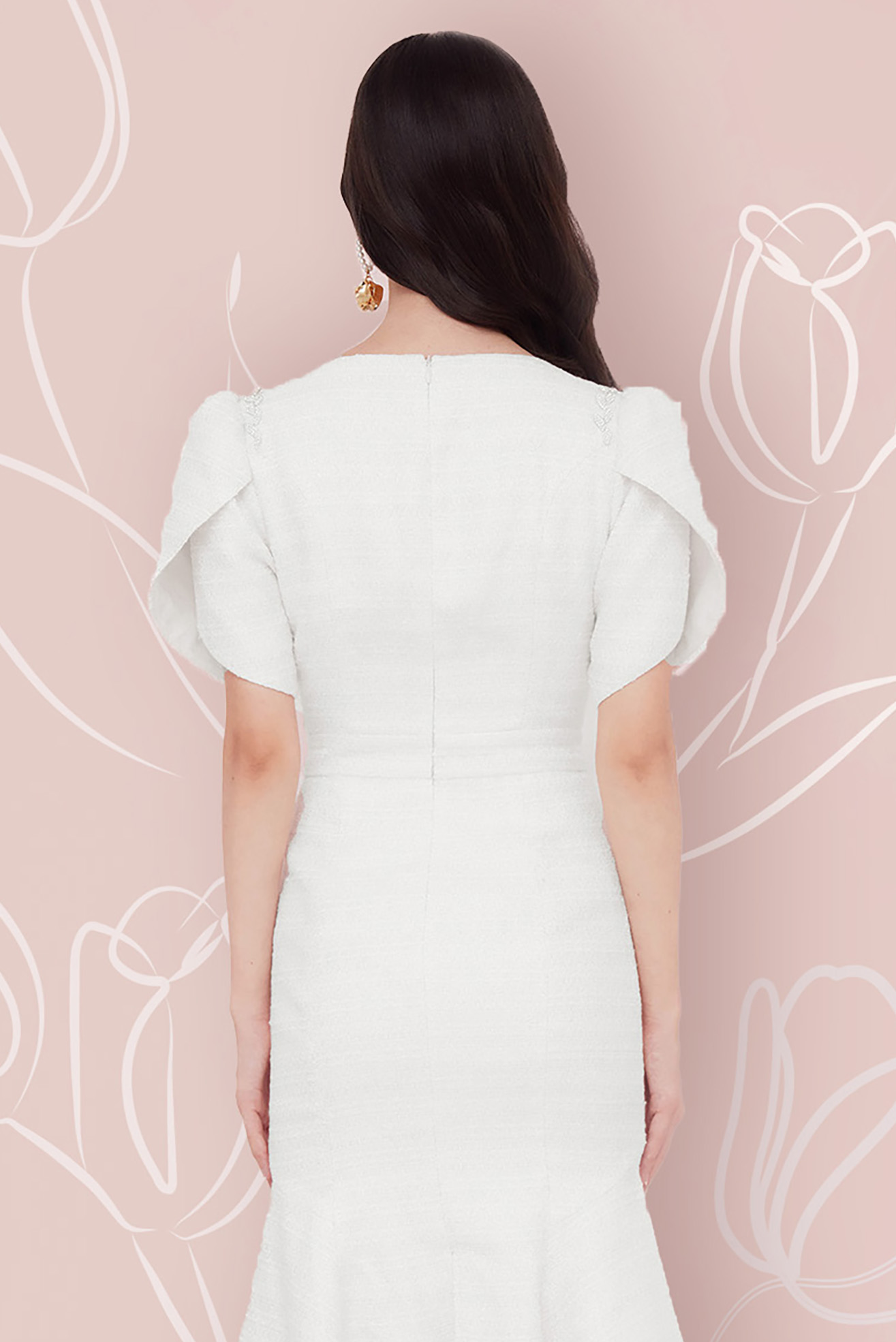 FRANCINE WHITE TWEED DRESS