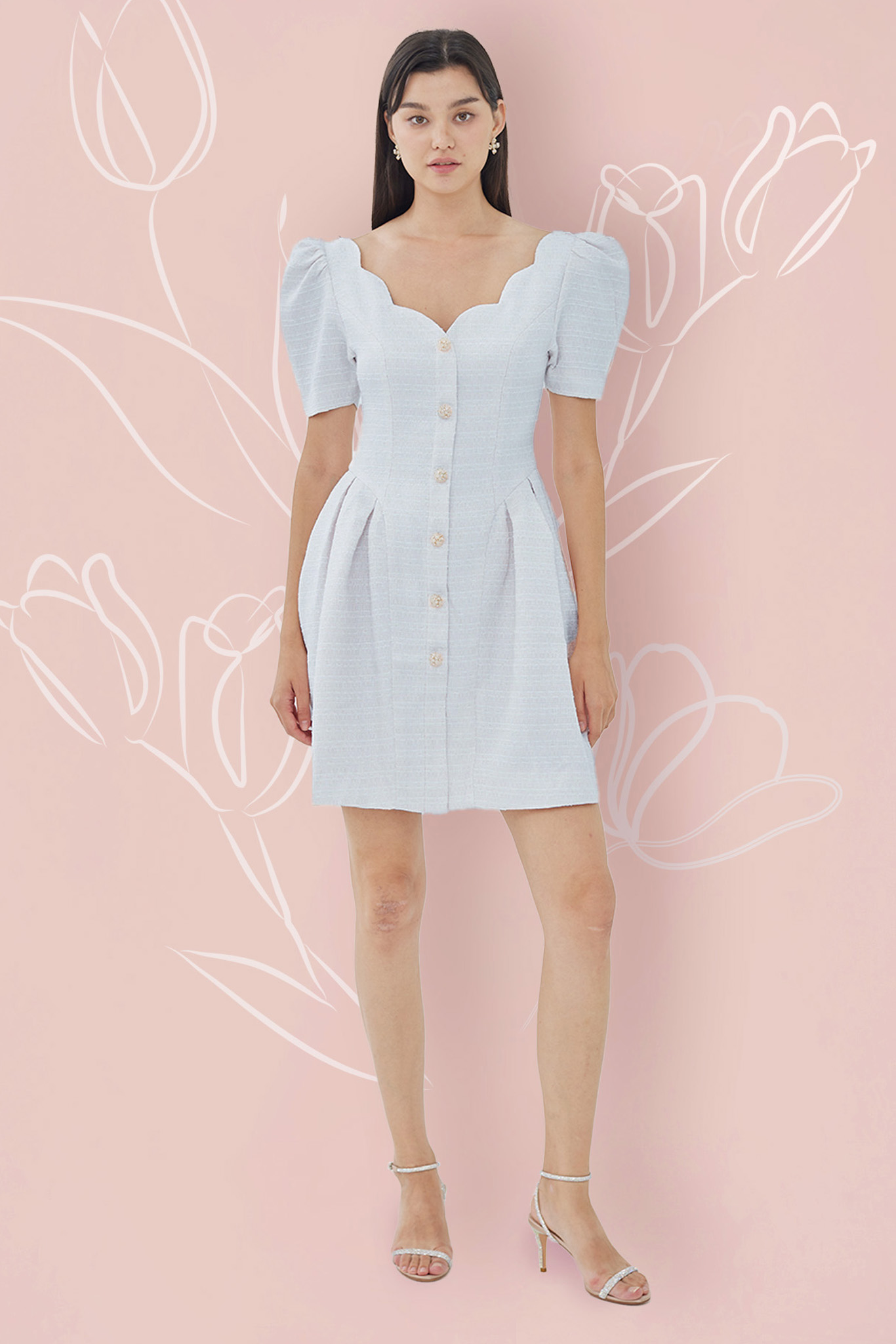 Beau Blue Tweed Dress