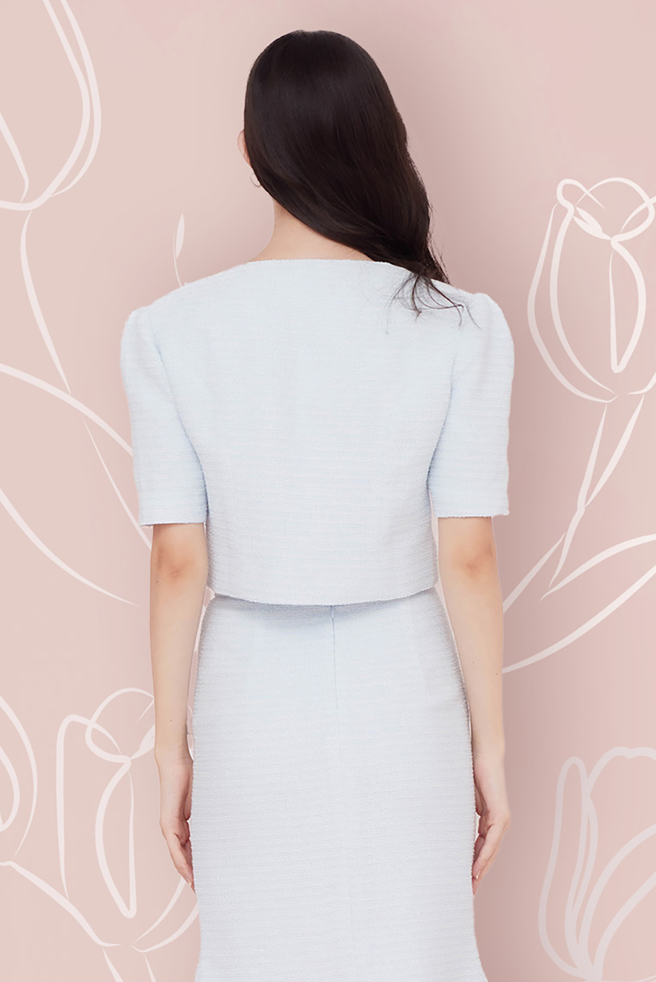 FABIOLA BLUE TWEED JACKET