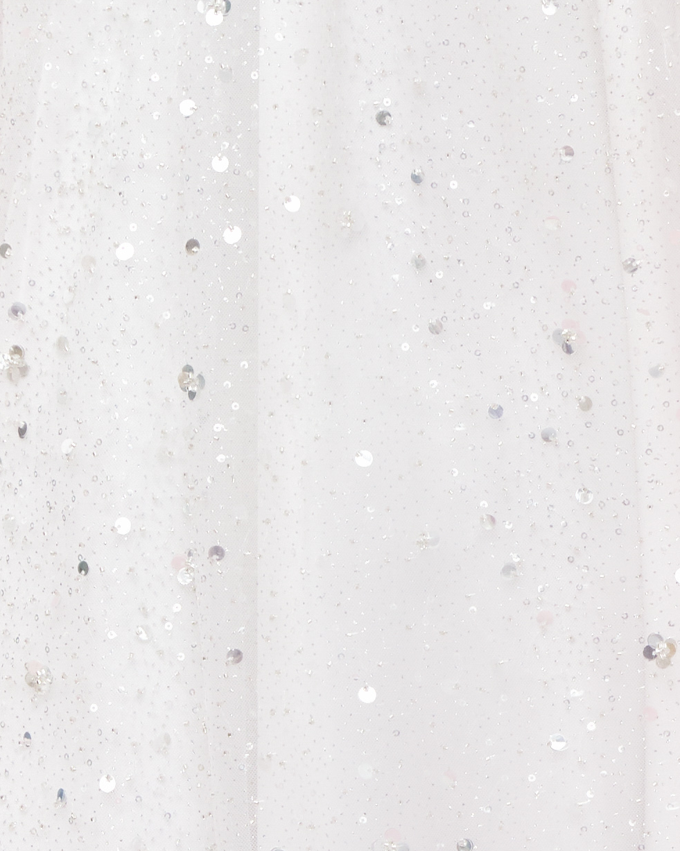 Glima White Sequin Long Dress