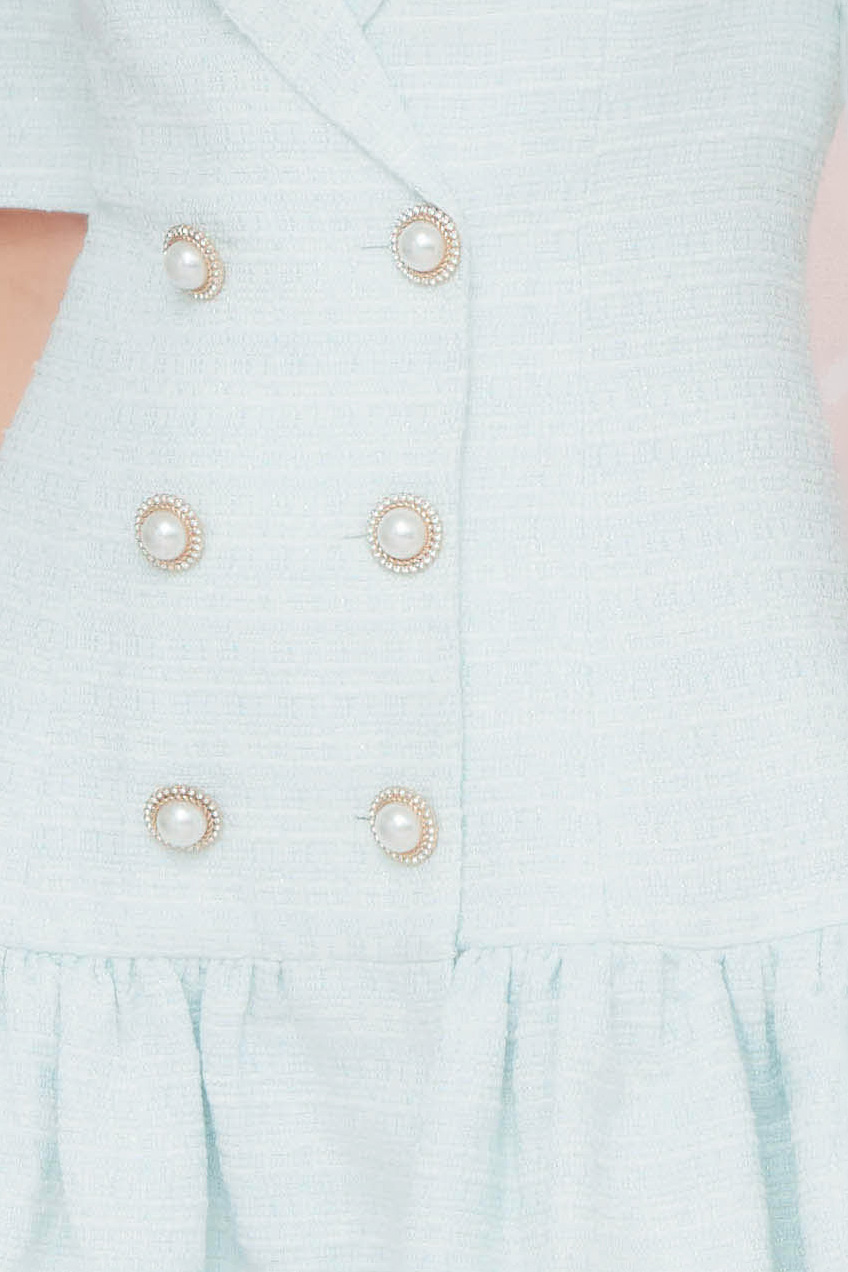 FREIDA BLUE TWEED DRESS