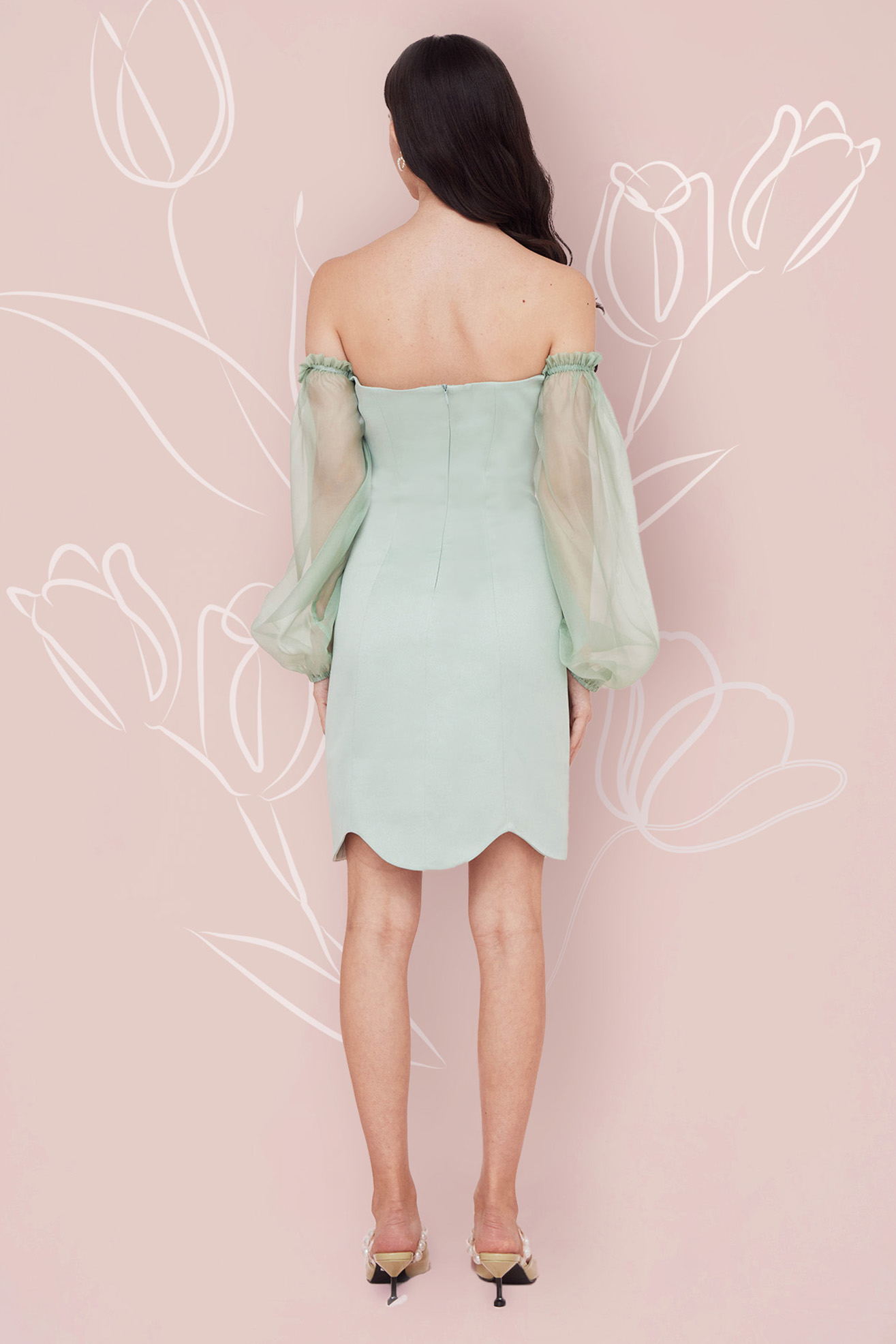 CLEMENTINE MOSS GREEN DRESS