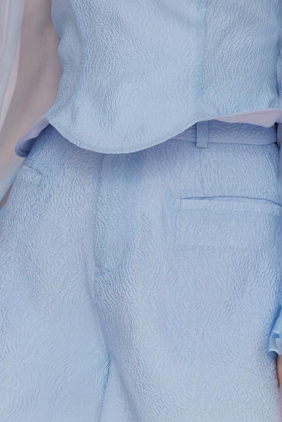 LAINEY BLUE JACQUARD TOP