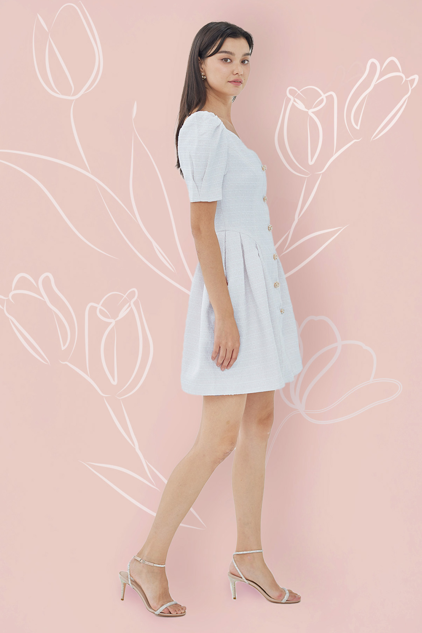 Beau Blue Tweed Dress