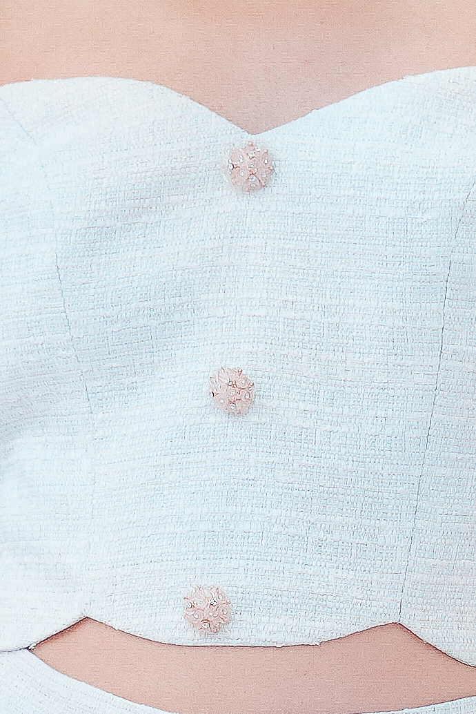 BUY FRANKI PINK TWEED TOP