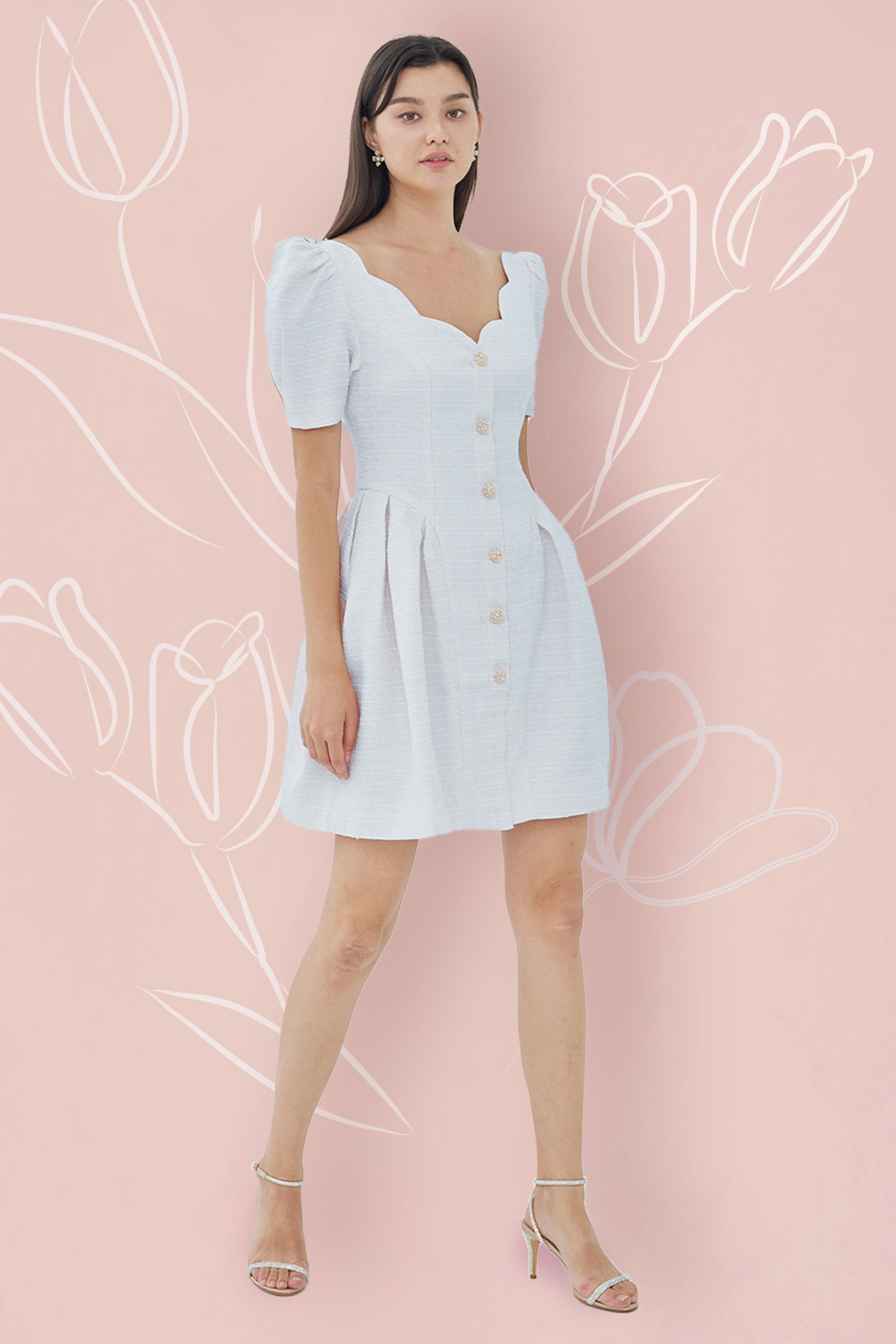 Beau Blue Tweed Dress