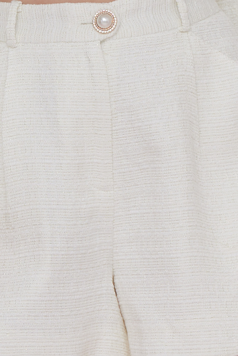 FRIEDA WHITE TWEED SHORTS