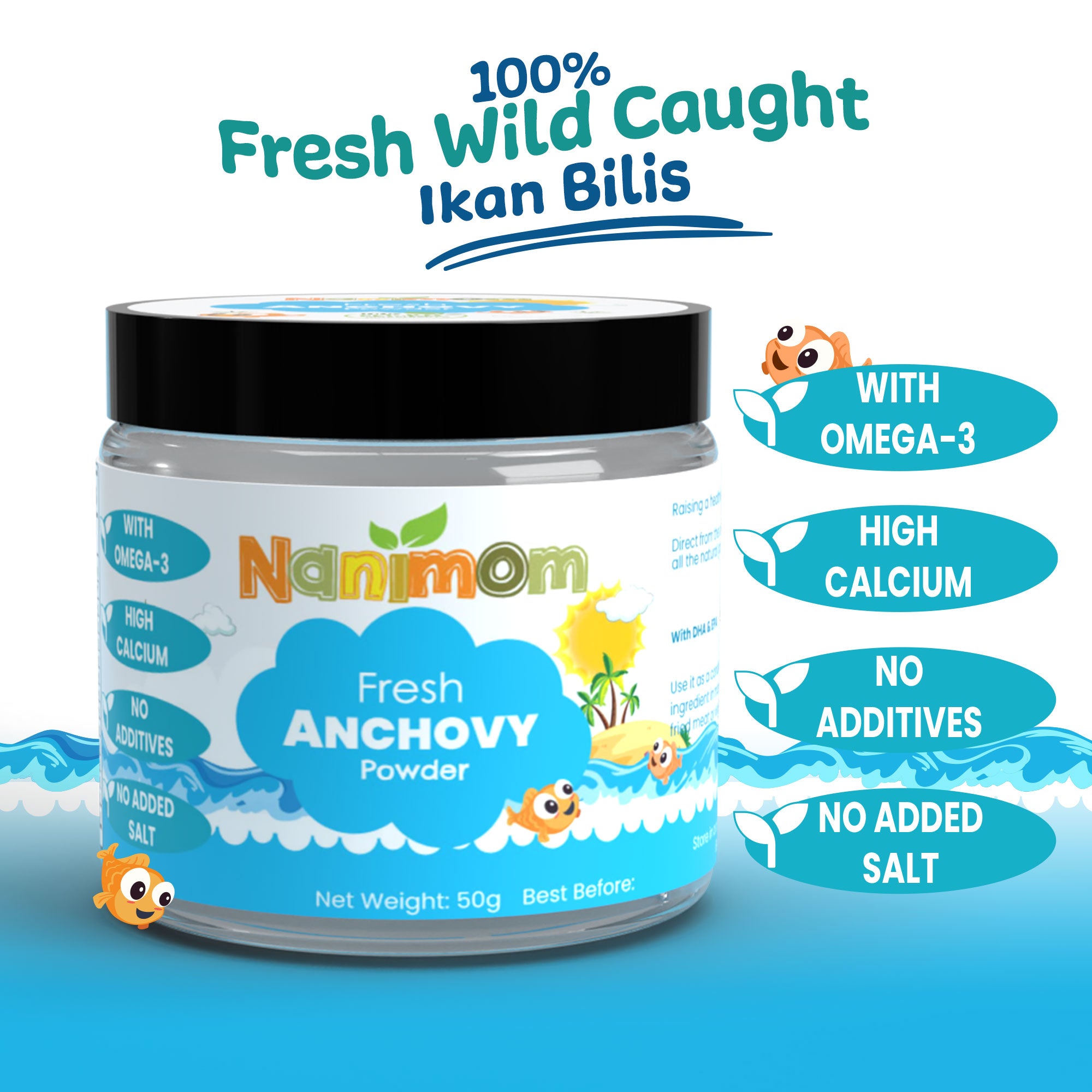Nanimom Fresh Anchovy Ikan Bilis Powder