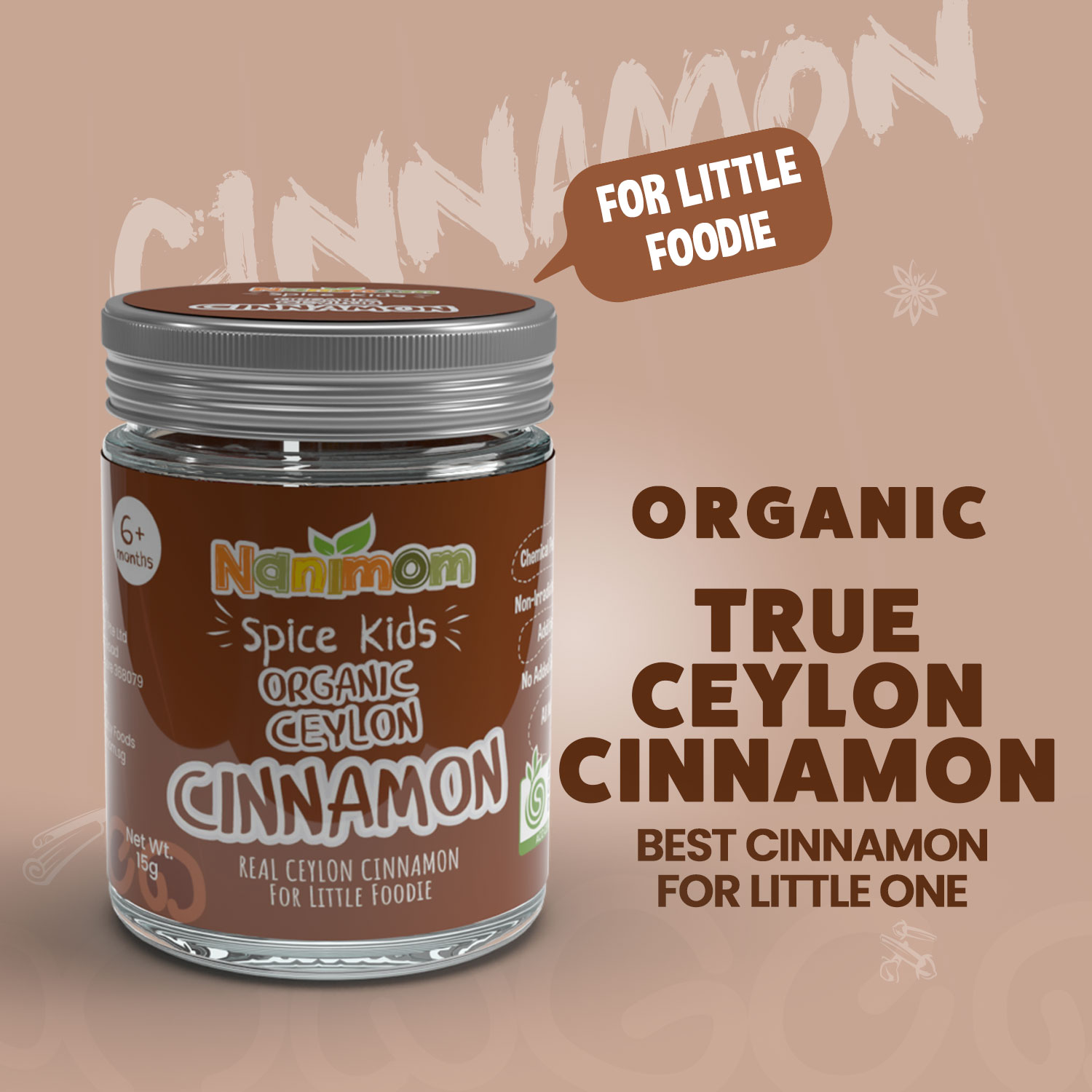 Spice Kids Organic True Ceylon Cinnamon