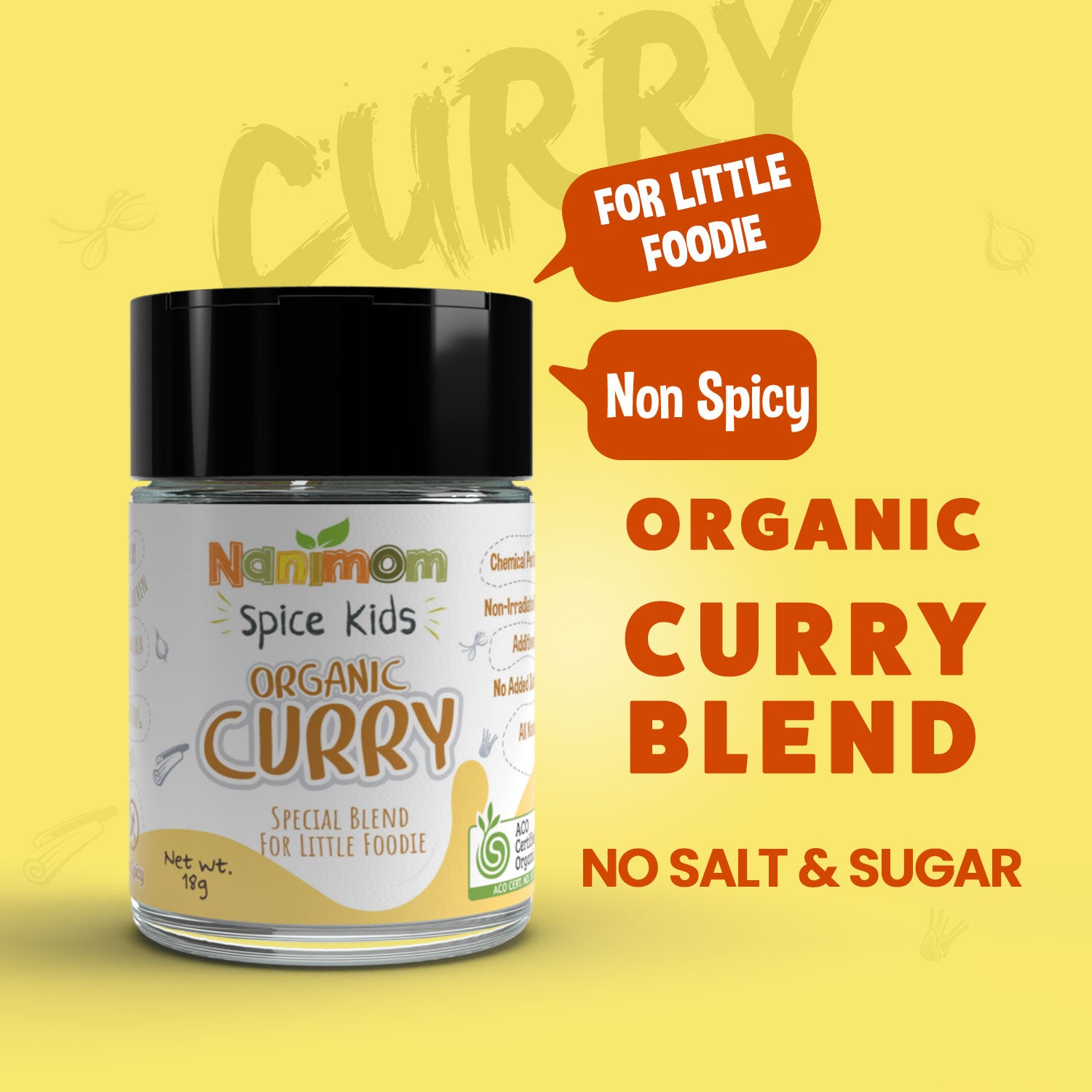Spice Kids Organic Curry Spices & Herbs Blend