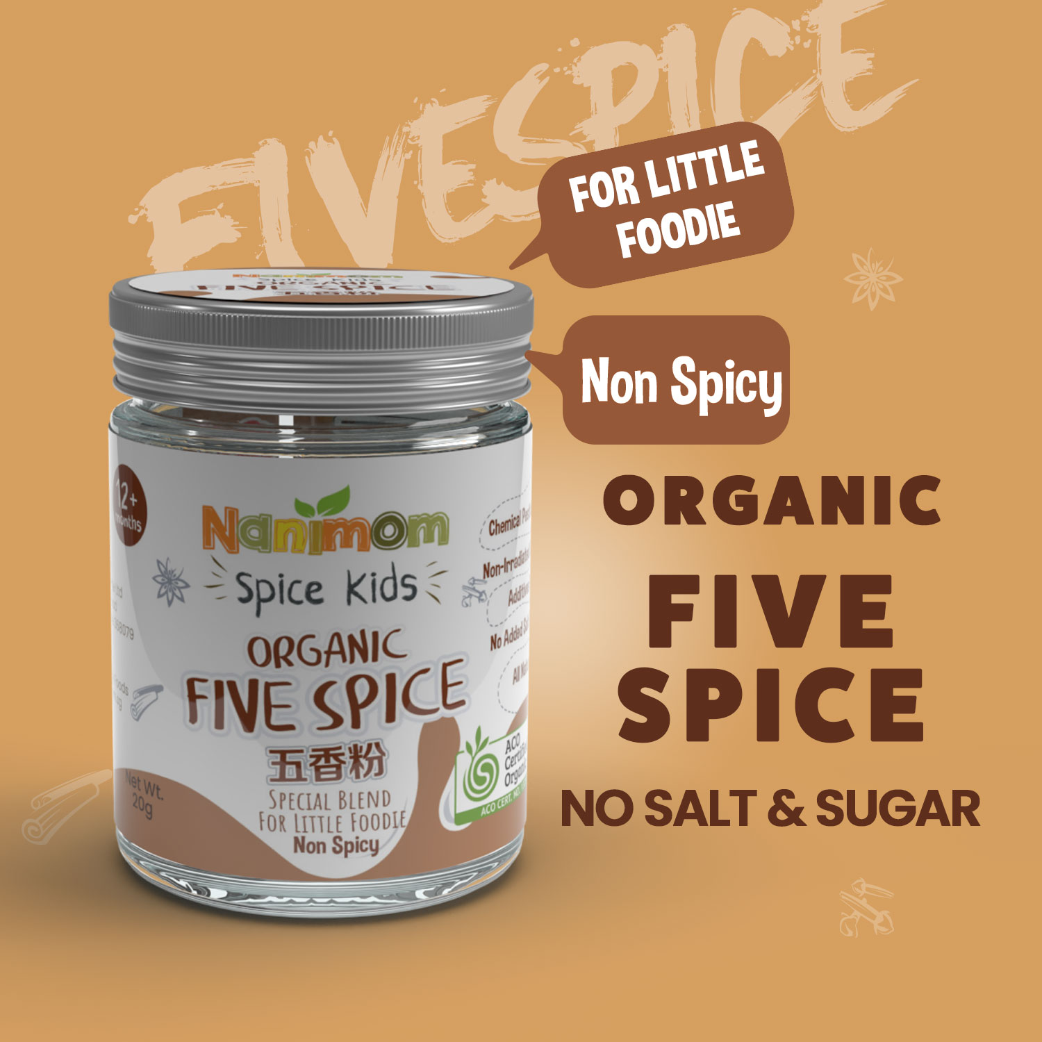 Spice Kids Organic Five Spice Spices & Herbs Blend