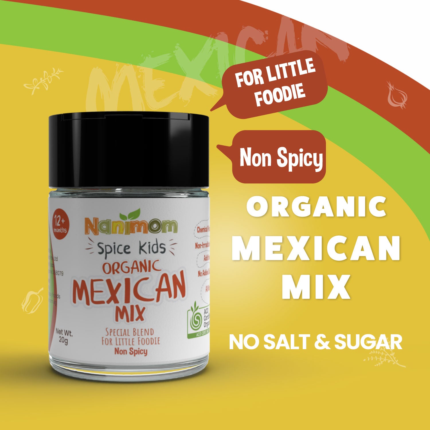 Spice Kids Organic Mexican Spices & Herbs Blend