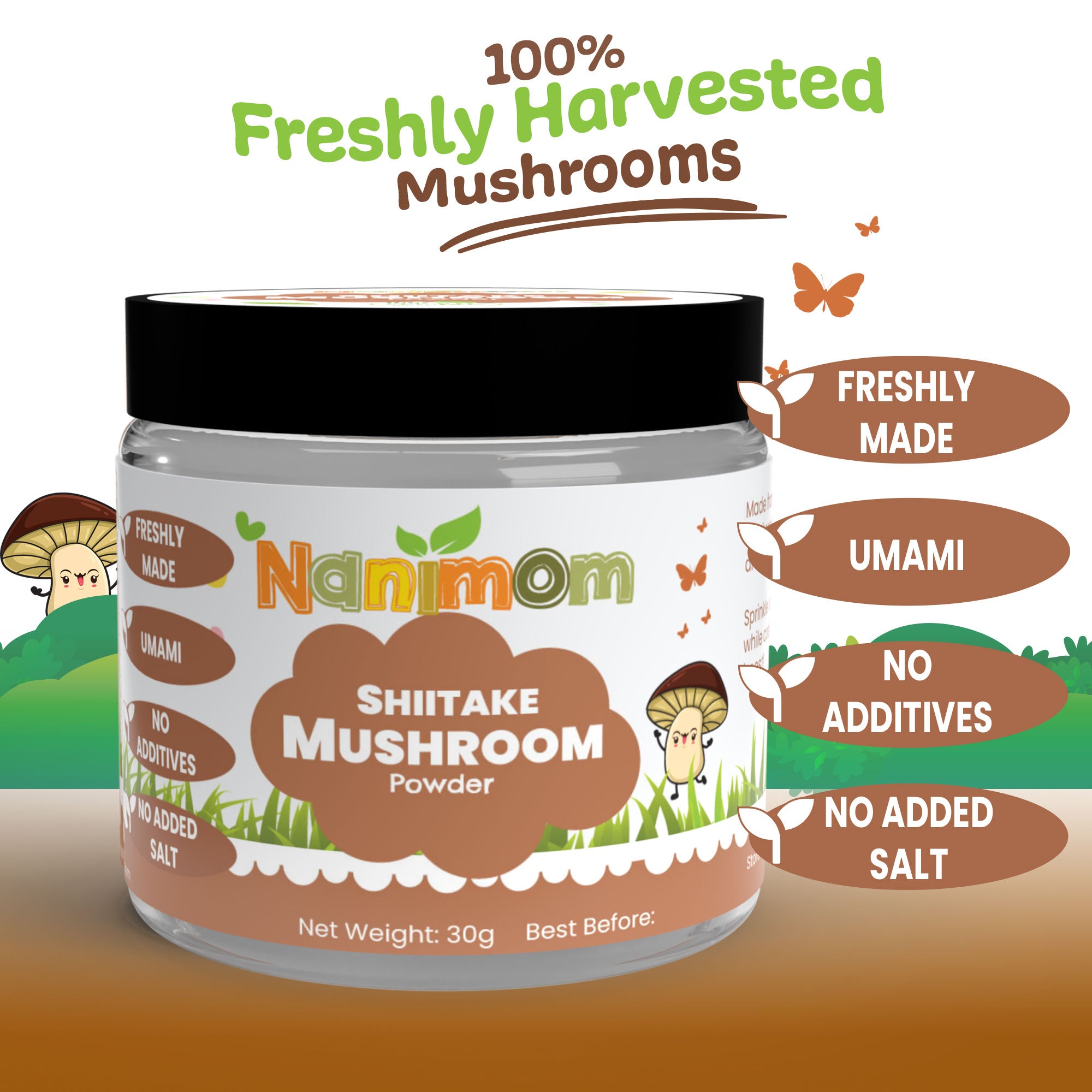 Nanimom Fresh Shiitake Mushroom Powder