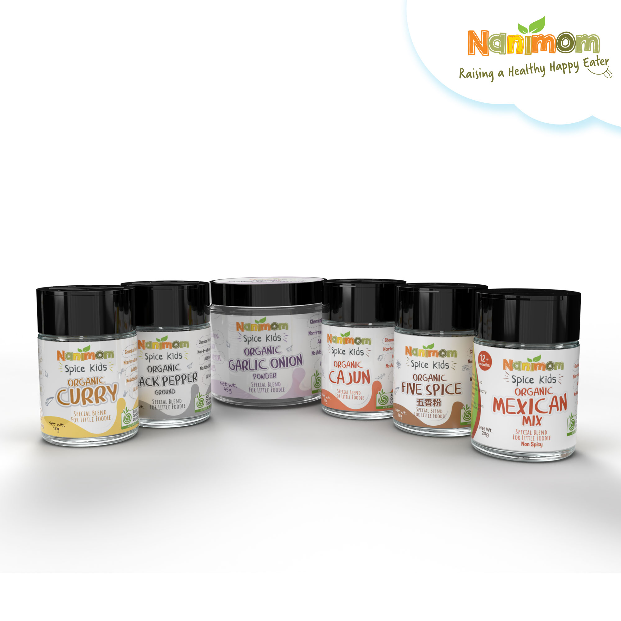 Nanimom Spice Kids Organic Spices & Herbs All In One Bundle